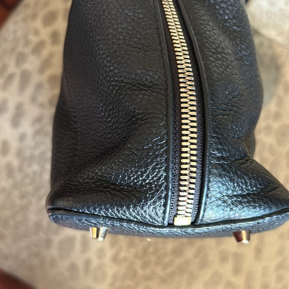 Furla Black pebbled leather two way handbag shoulder bag - Picture 10 of 16